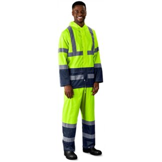 Unbranded Torrent Two-Tone Hi-Viz Ref Polyester/PVC Rainsuit