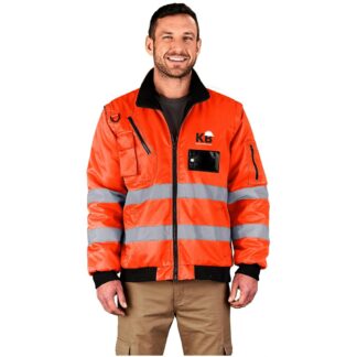 Unbranded Techno Padded Hi-Viz Reflective Bunny Jacket