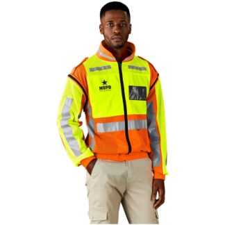 Unbranded Metro Two-Tone Hi-Viz Reflective Zip-Off Jacket